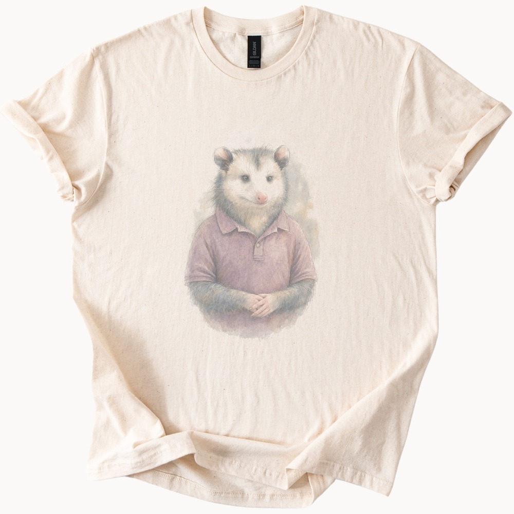 Possum Shirt Animal Art Nature Inspired Watercolor Tee